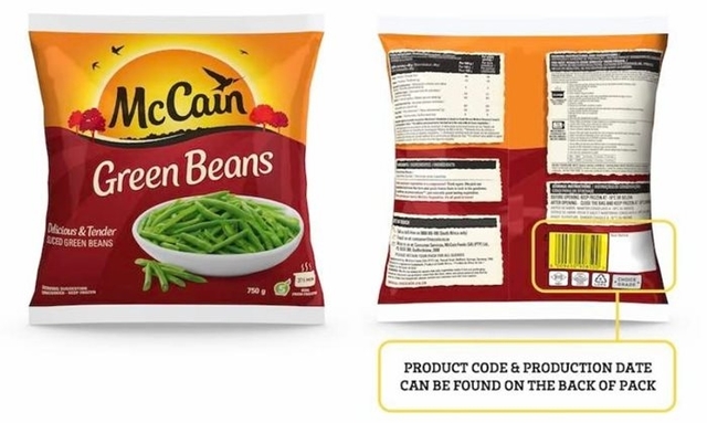 McCain recalls green beans and Spar-brand frozen stir fry as it may have small glass pieces