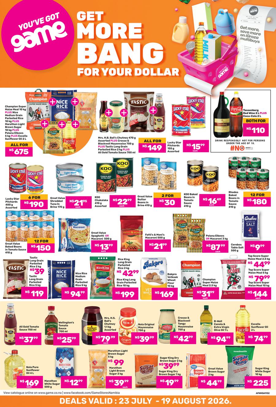 Game Namibia : Get More Bang For Your Dollars (23 July - 19 August 2026)