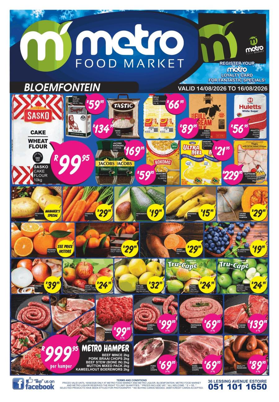 Metro Food Market : Specials (14 August - 16 August 2026)