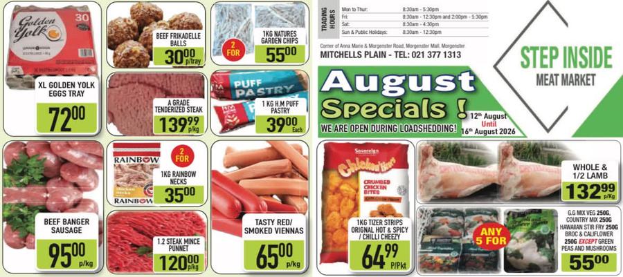 Step Inside Meat Market : August Specials (12 August - 16 August 2026)