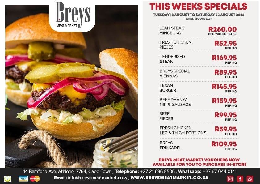 Breys Meat Market : This Week's Specials (18 August - 22 August 2026)