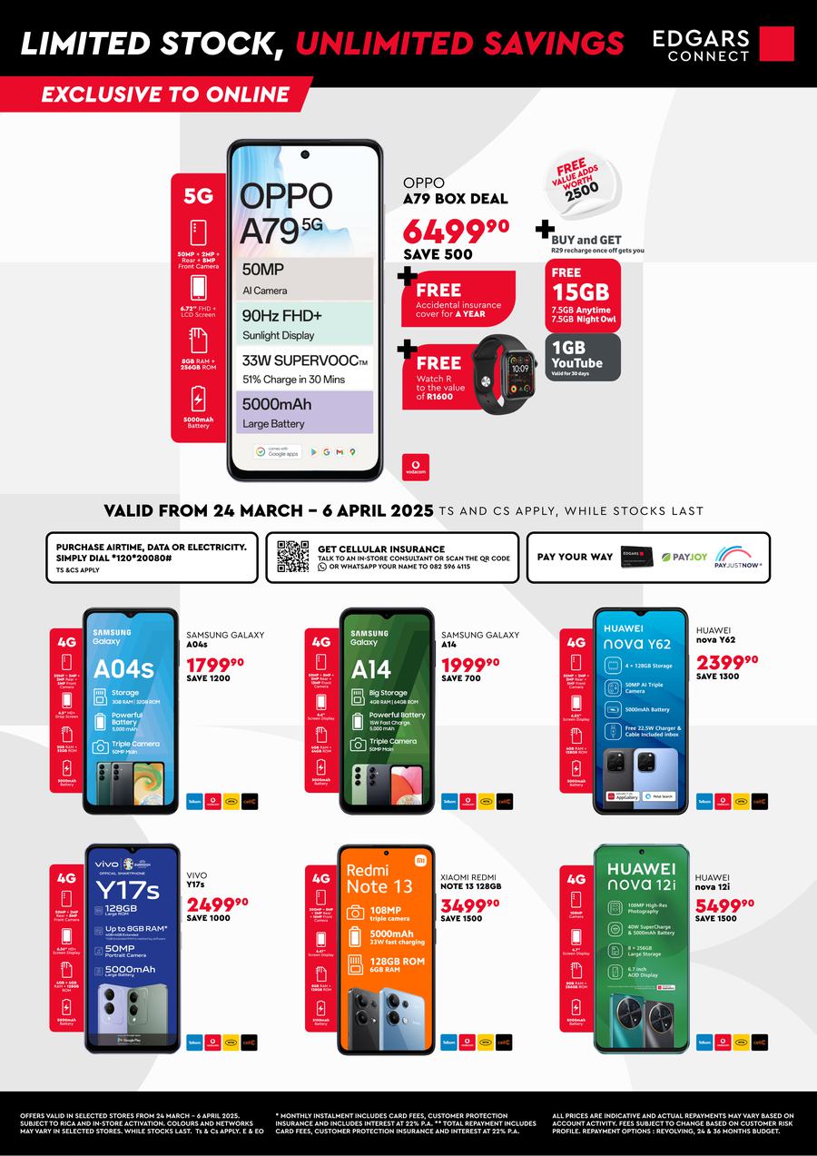 Edgars Connect : Limited Stock, Unlimited Savings (24 March - 06 April 2025) - Page 1