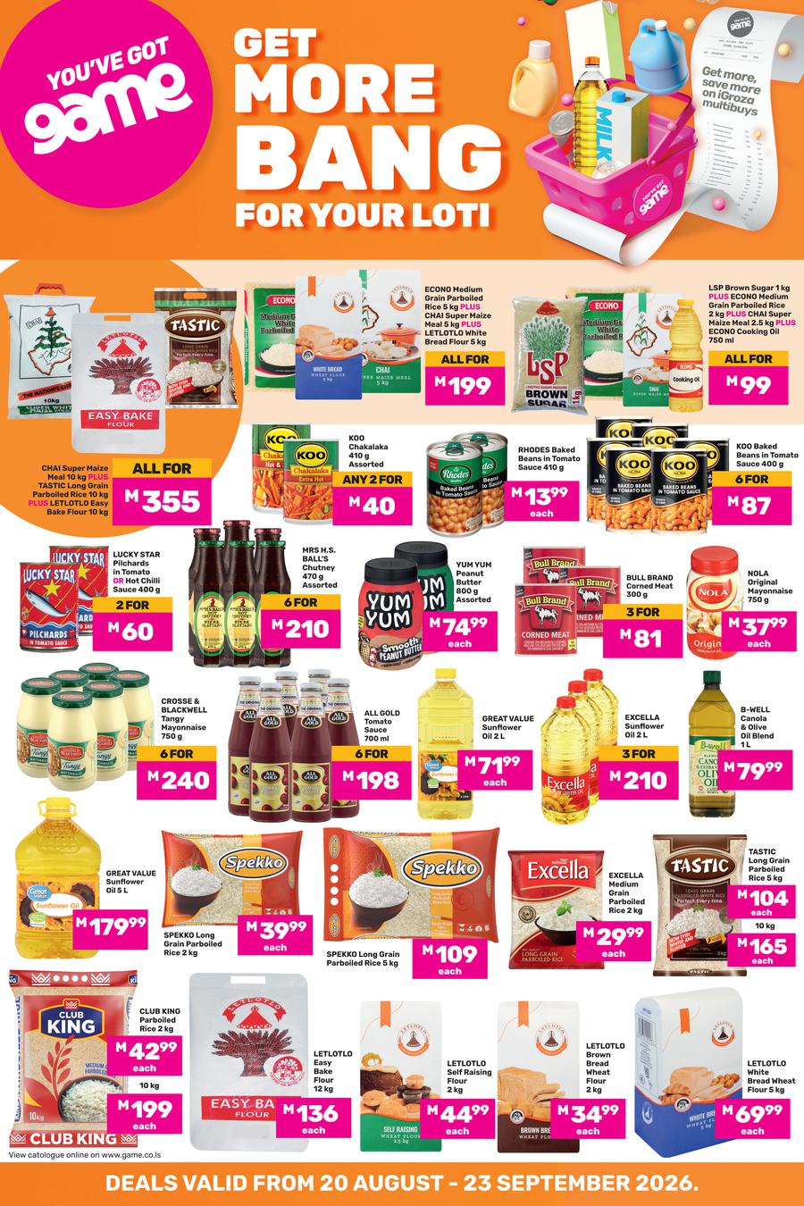 Game Lesotho : Get More Bang For Your Loti (20 August - 23 September 2026)